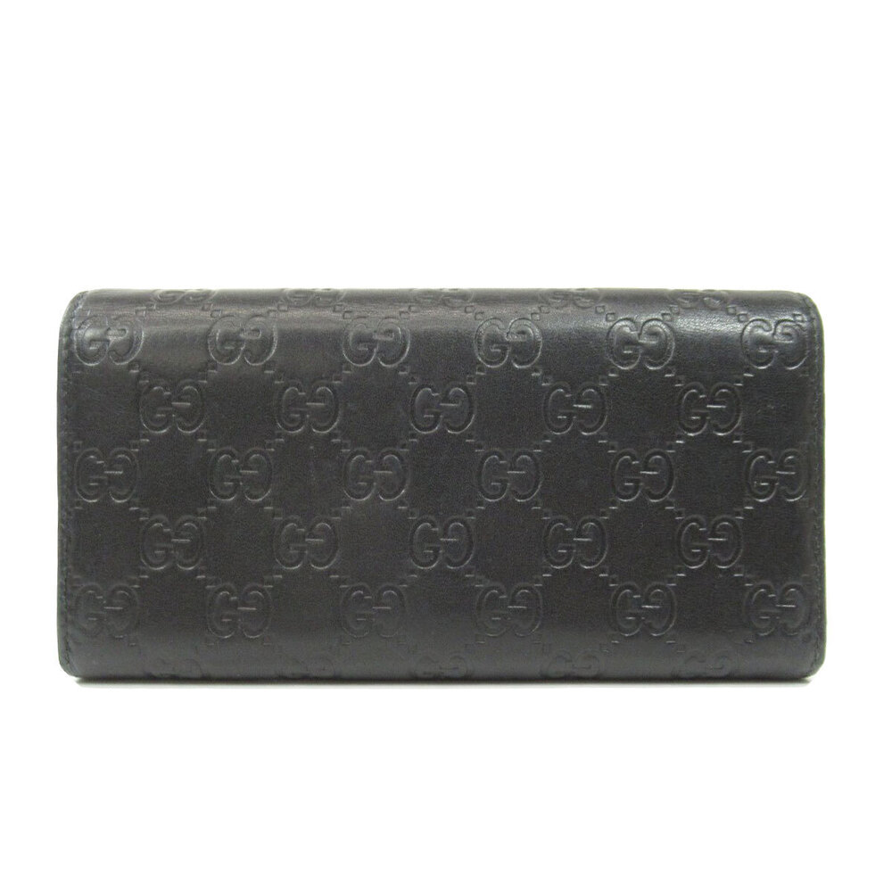 Gucci long Wallet leather GG Black